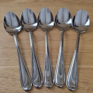 Pfaltzgraff Allure Stainless Tablespoons 7.75" China Set of 5 Flatware